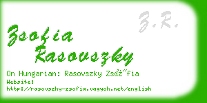 zsofia rasovszky business card